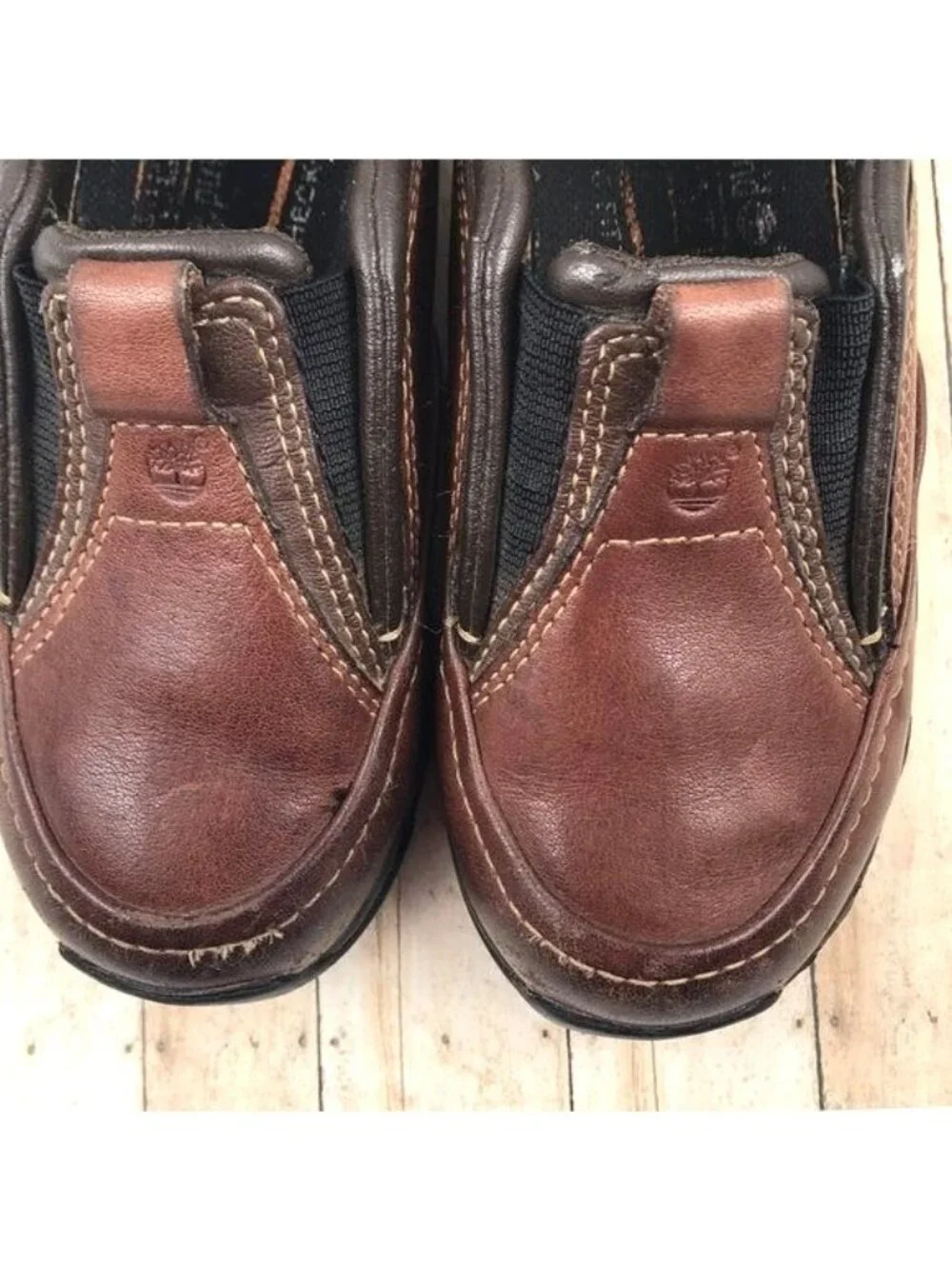 Timberland Brown Leather Slip-on Brown Toddler Size 8